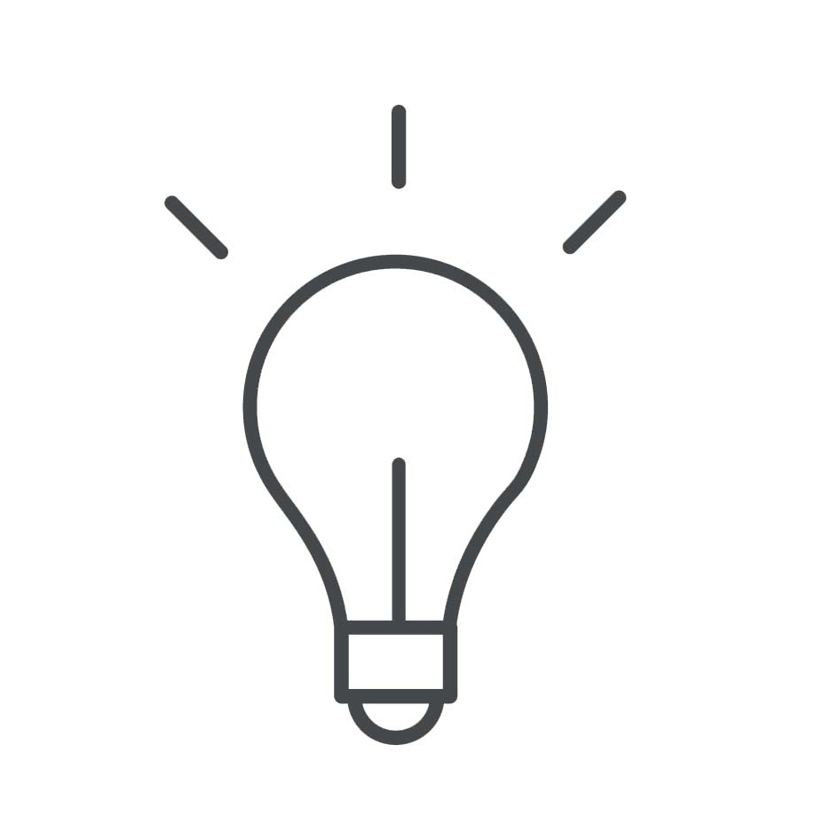 lightbulb vector message 